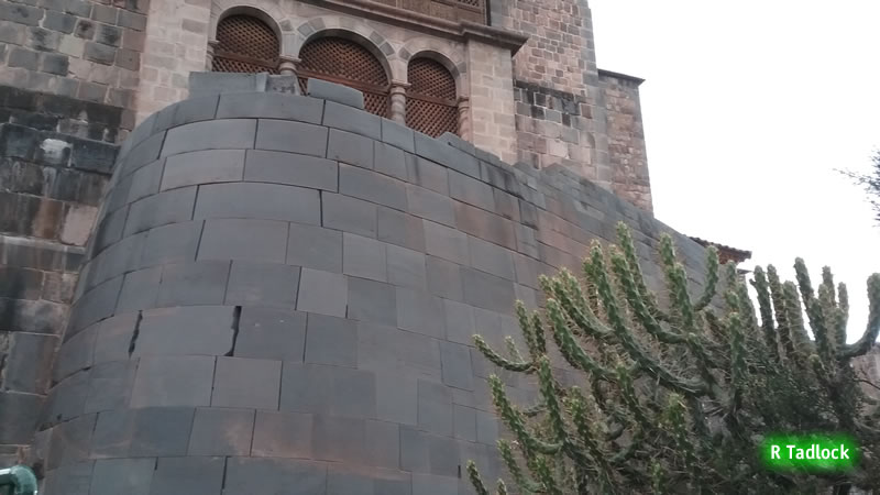 Curved wall.