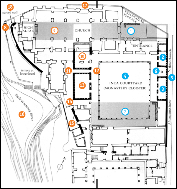 Coricancha, map.